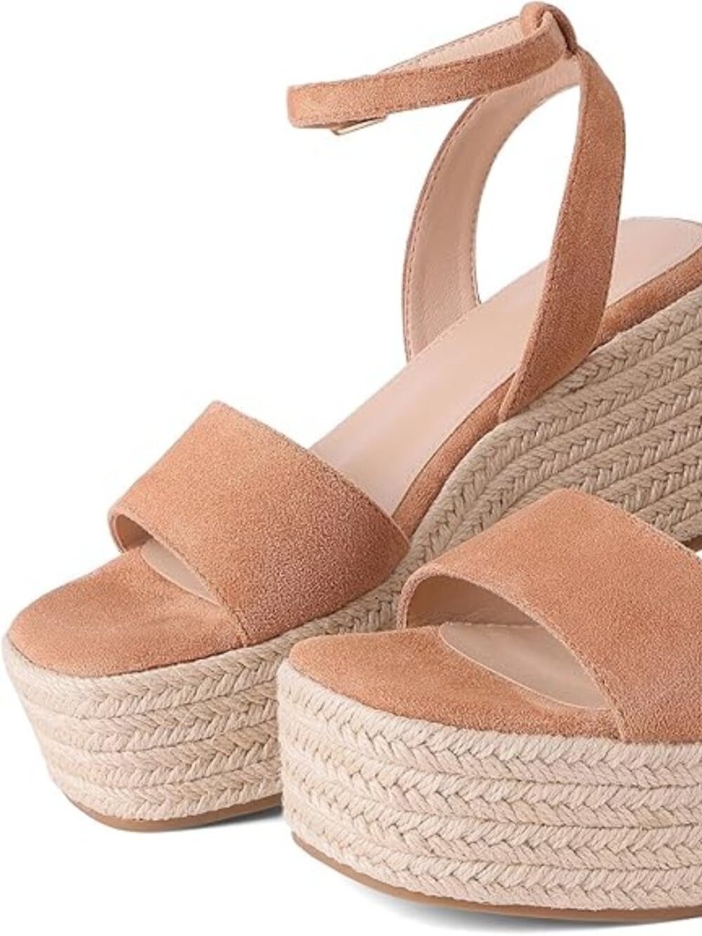 Sandals for Women Summer Espadrilles Wedges - Ankle Strap, Buckle, Open Toe, Bea